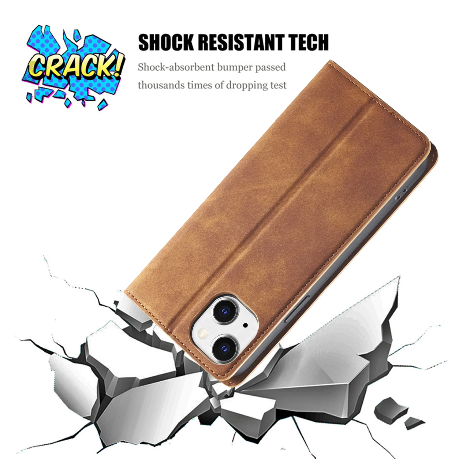 Leather Flip Phone Bag Case For iPhone 14 13 12 Mini 11 X XS Max XR 8 7 6 6s Plus 5 5s SE 2020 2022 Wallet Card Slot Stand Cover