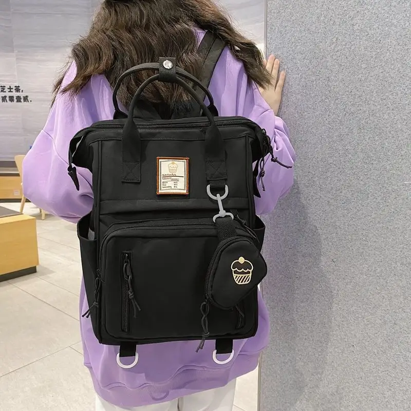 

Qyahlybz campus style leisure schoolbag female portable students backpack travel backpack for men travel shoulder bags