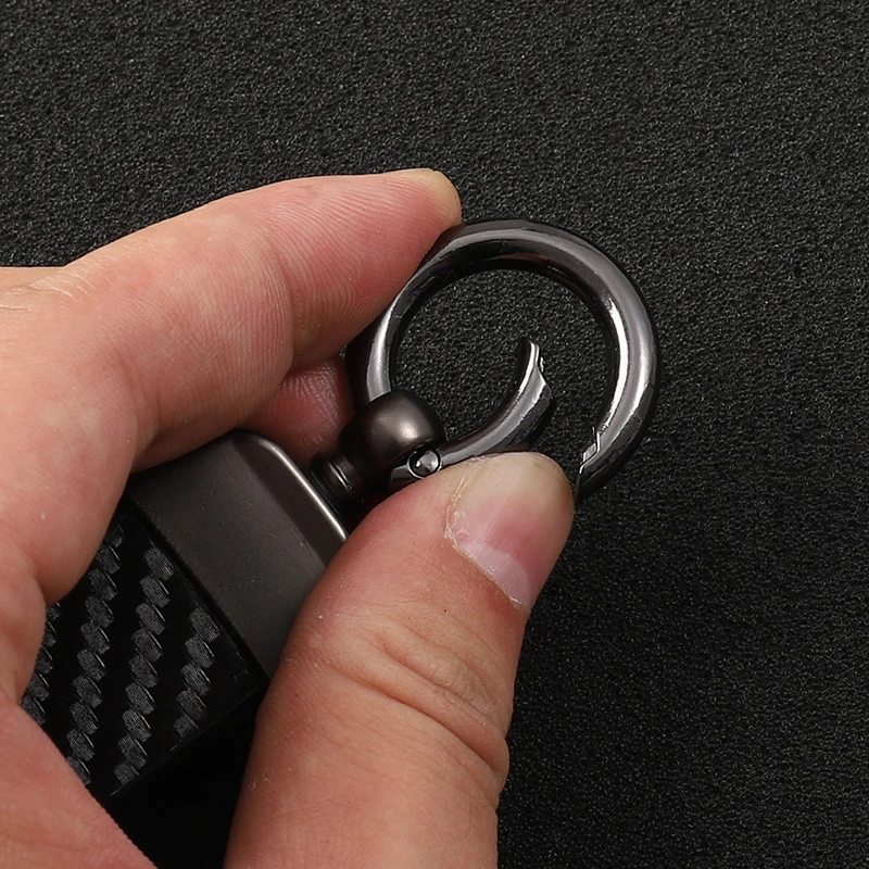 SUPERB Car Carbon Fiber Leather KeyChain Buckle Jewelry Custom Key Rings For Skoda Superb 3 2 1 Car Accessories