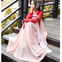 festival folk dance dress hanfu for women girls vintage retro fairy crane chinese hanfu embroidery chinese traditional clothes