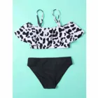 Женский купальник, детские купальники, милые комплекты бикини с принтом, детские купальники в полоску с арбузом, детская пляжная одежда 2022