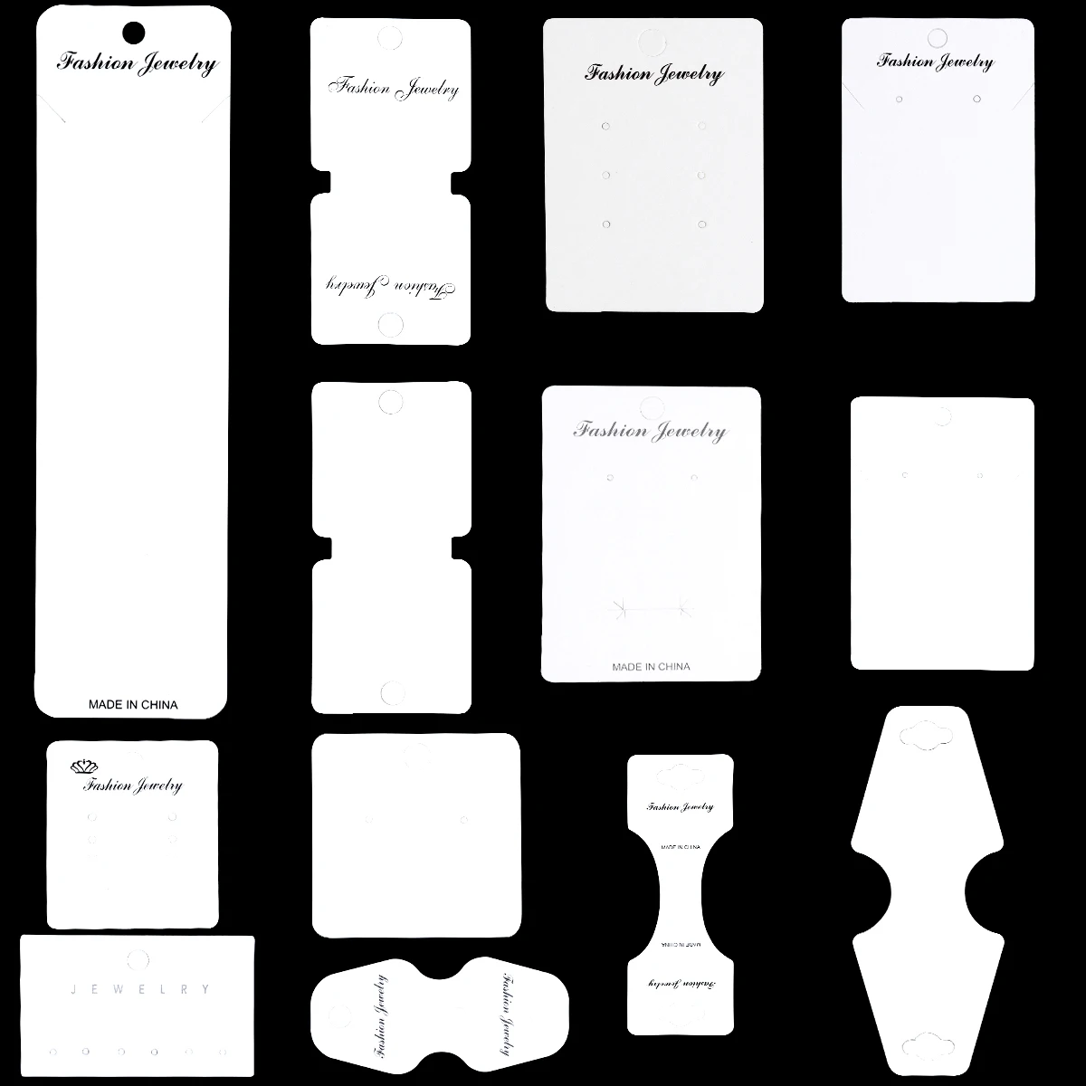 Многофункциональная белая упаковочная карта для ювелирных изделий складная DIY