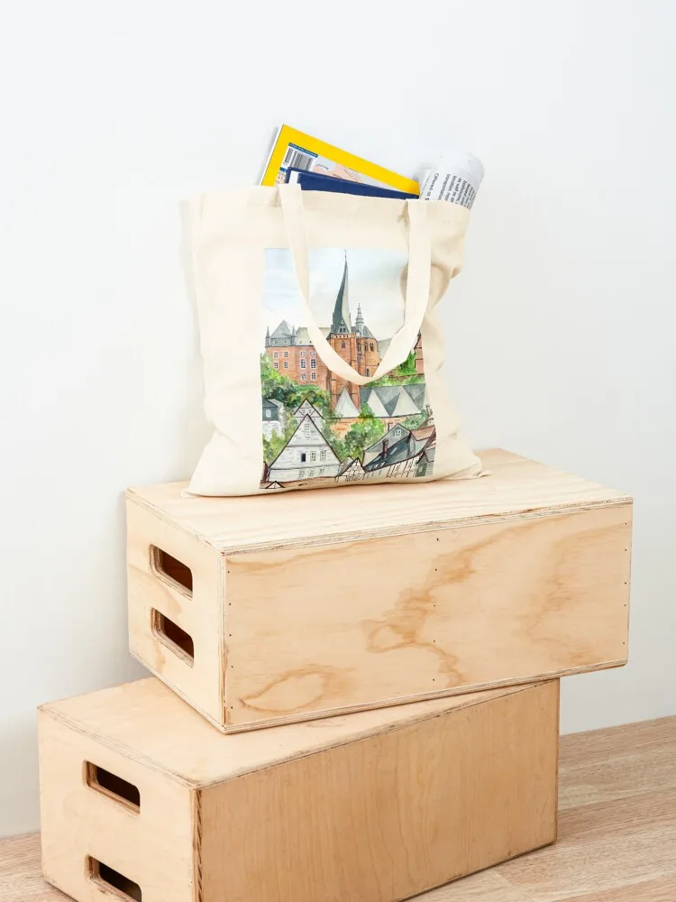 Marburg Altstadt Tote Bag сумка для покупок с логотипом Женские сумки Sac pour femme Холщовая