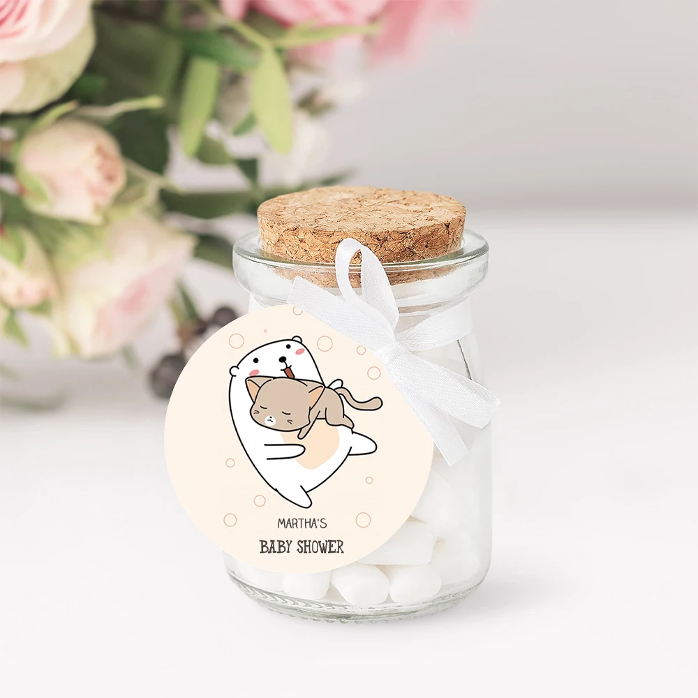 

Индивидуальные круглые этикетки, Мультяшные Детские аксессуары для дня рождения