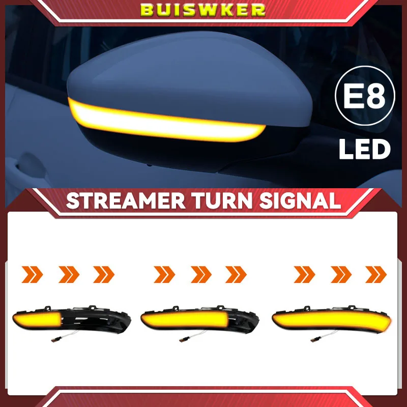 Динамічне дзеркало заднього виду бокове поворотник мигалка для Peugeot 2008 208 2013-2020