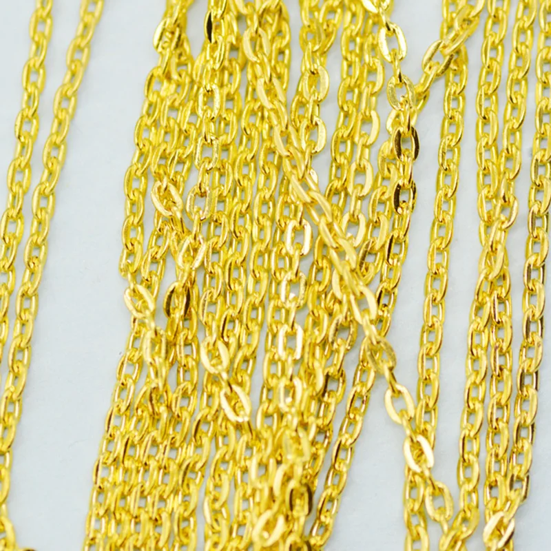 

Медная позолоченная цепочка 200 м, 2x3 мм, ожерелье «сделай сам» Браслет, серьги. Настройки аксессуаров