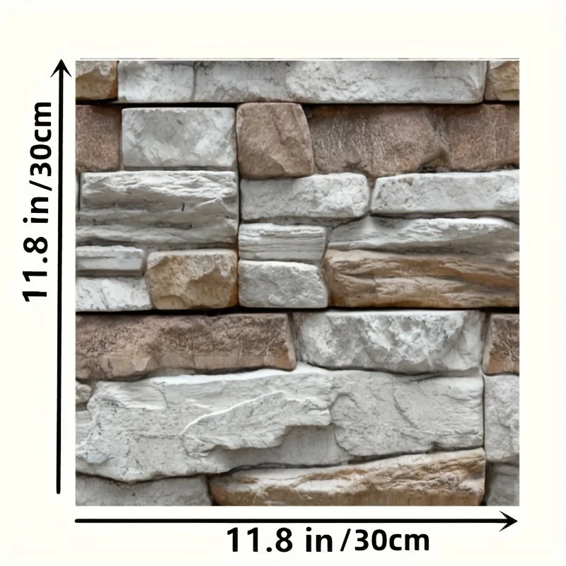 3D стеновые панели из деревенского камня - наклейки на стену устойчивые к воде и