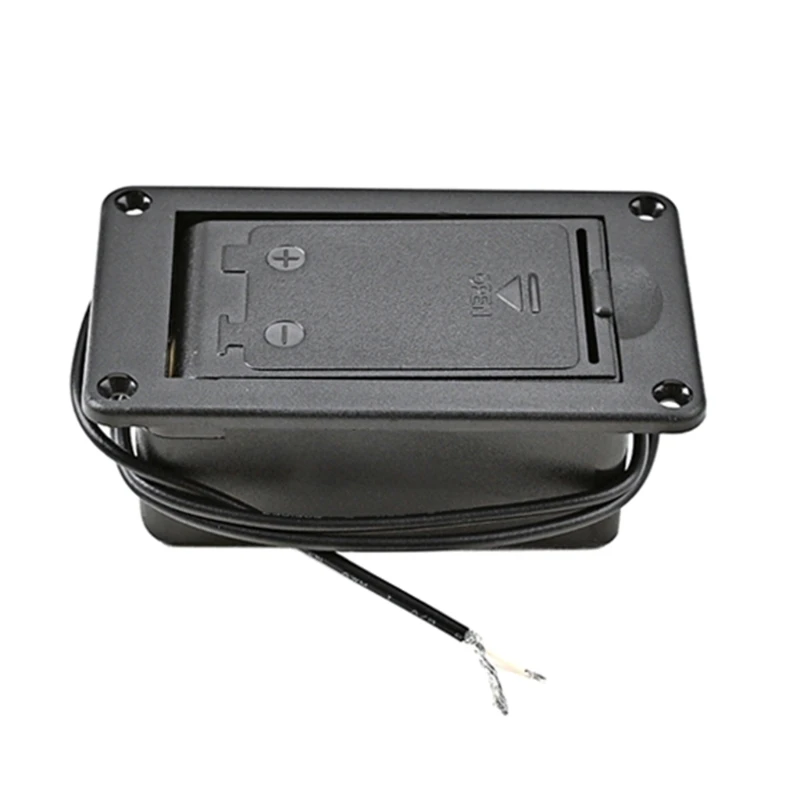 

1Pc 2 Slots Black 1.5V AA Battery Case Holder Battery Spring Clip Storage Box Wire Leads Battery Case Holder Leads 448D