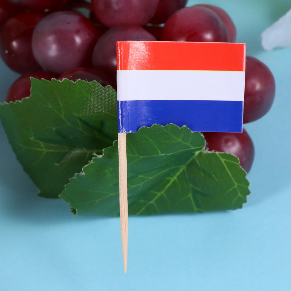 

200pcs Netherlands Flag Toothpick Flags Cupcake Toppers Flags Picks Desert Fruit Toppers Cocktail Picks for 2021 Champions