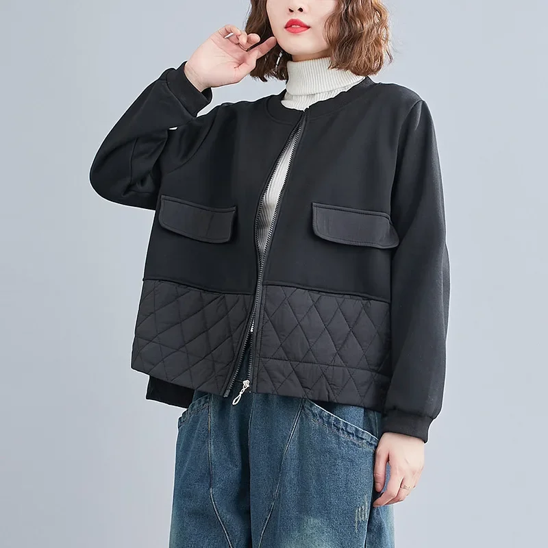 2024 новый стиль корейская версия свободная посадка короткая куртка больших