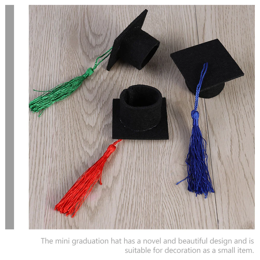 

12 pcs Mini Cute Graduation Cap Party Graduation Hat for Bottle Decor