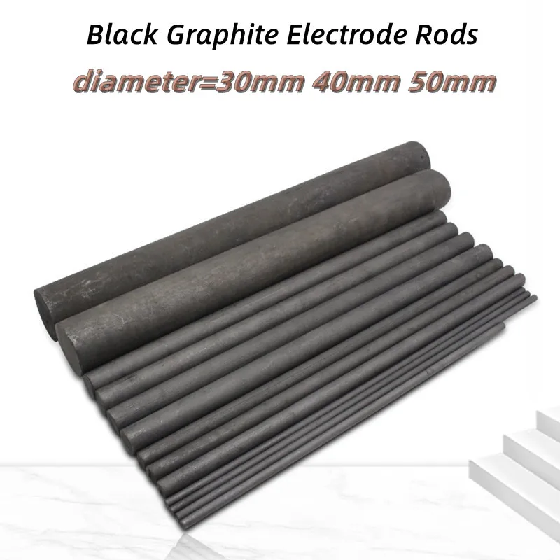 

Black Carbon Rod Graphite Electrode Cylinder Rods Bars Carbon Rod High Temperature Carbon Graphite Electrode Diameter=30/40/50mm