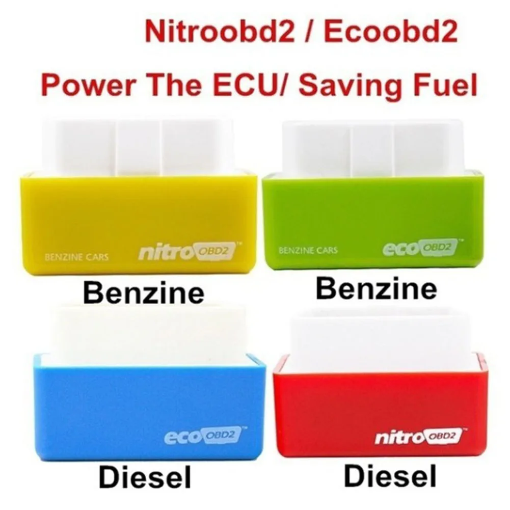 

15%-30% Full Chips Eco Nitro OBD2 Chip Tuning Box Benzine Diesel EcoOBD2 Save Fuel NitroOBD2 More Power Super OBD2 Reset Button