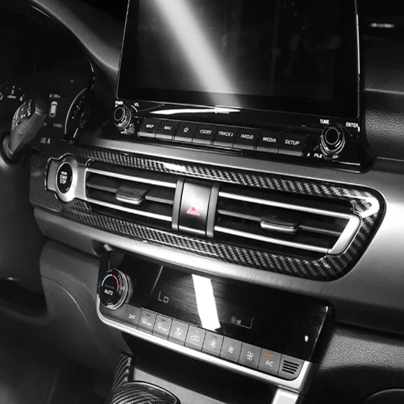 Для Kia Seltos 2019 2020 2021 2022 ABS из углеродного волокна крышка кондиционера передняя