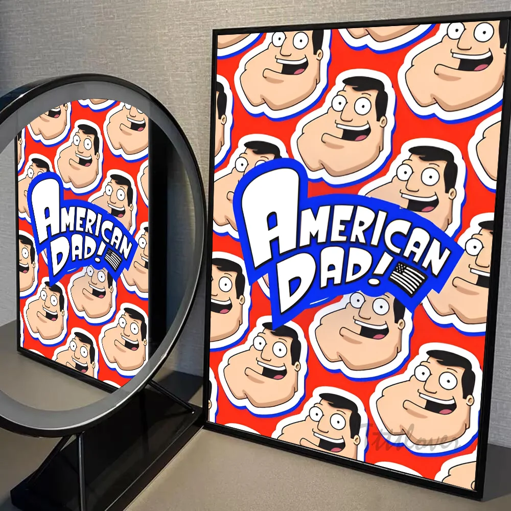 American Dad! Animated Movie Poster Wall Art Home Decor Room Digital Painting Living Restaurant Kitchen