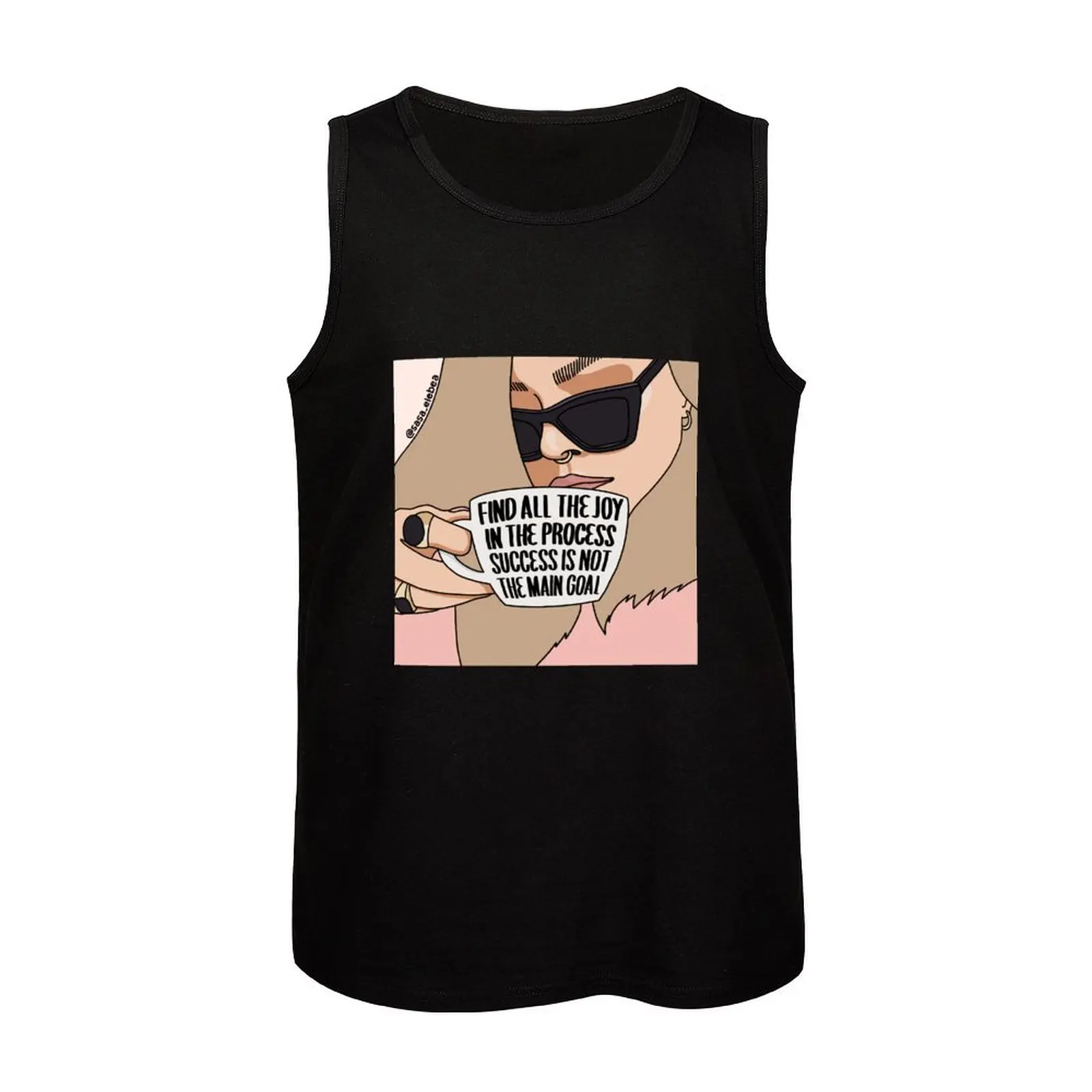 Фото Найдите все радость в процессе Sasa Elebea Tank Top Мужская футболка для фитнеса топ для спортзала аниме топ футболка без рукавов №4