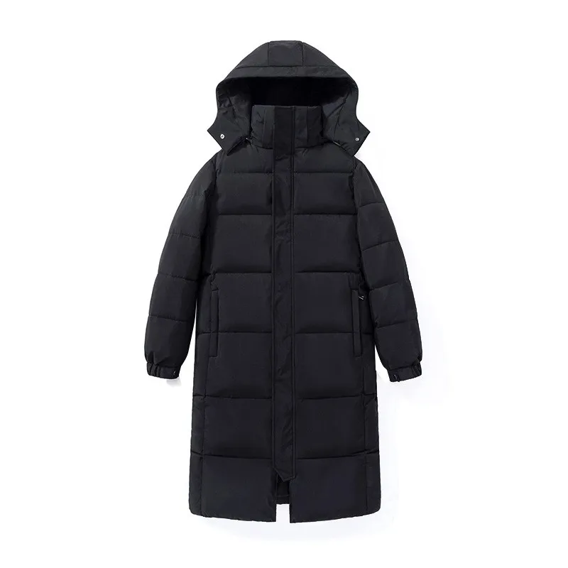 Girlfriendswear Long Cotton Jacket Women Winter Down Coat New Slim Fashion Hooded Down Cotton Jacket Fashion Casual Outwear