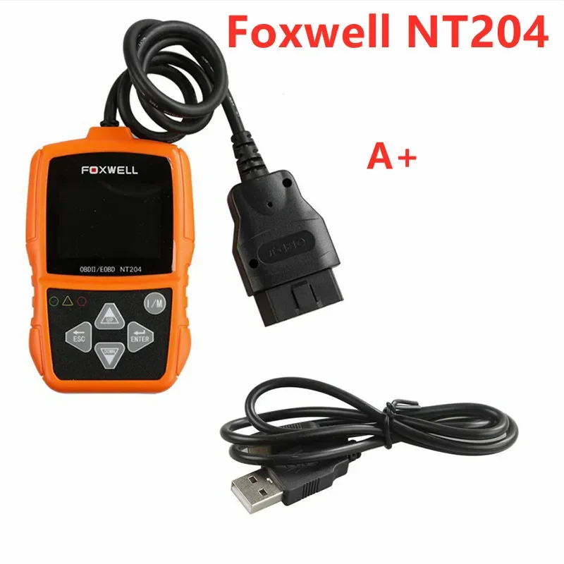 Лучшее качество FOXWELL NT204 OBD2 CAN диагностический инструмент считыватель кодов