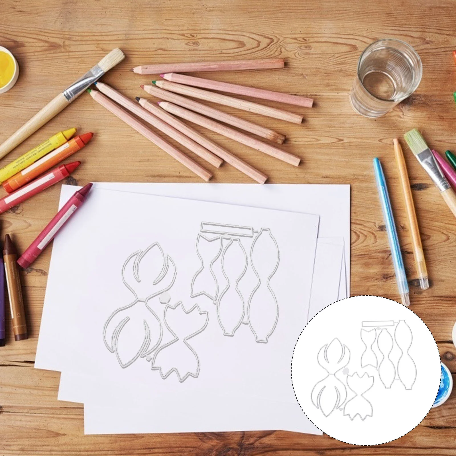 

2 Sets Hand Decor Hair Bows Stencil Cutting Dies Carbon Steel Die- Cuts Christmas Cutting Die Bow Cutting