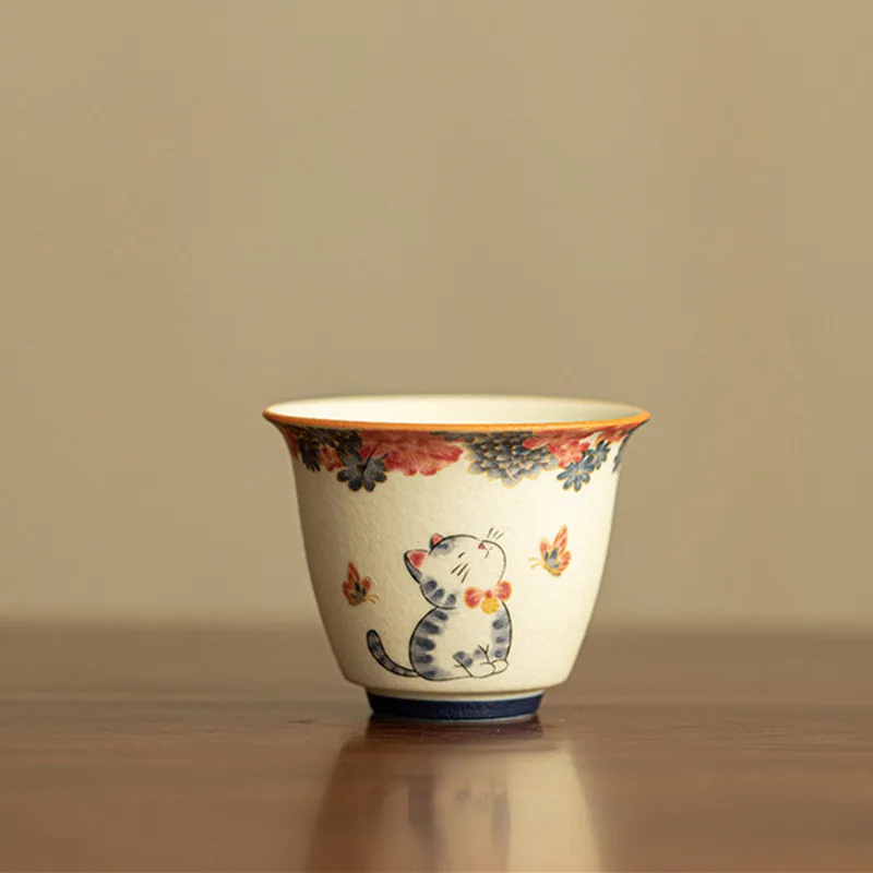 BRTRINBSY TEA керамическая чашка с котом 40 мл