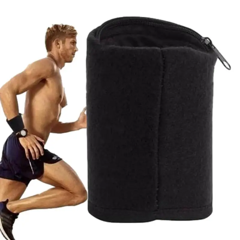 

Sports Wear Wrist Pouch Breathable Wristband Zipper Wrist Wallets Workout Wallet Gym Wrist Bag Pocket Sweatband For Running