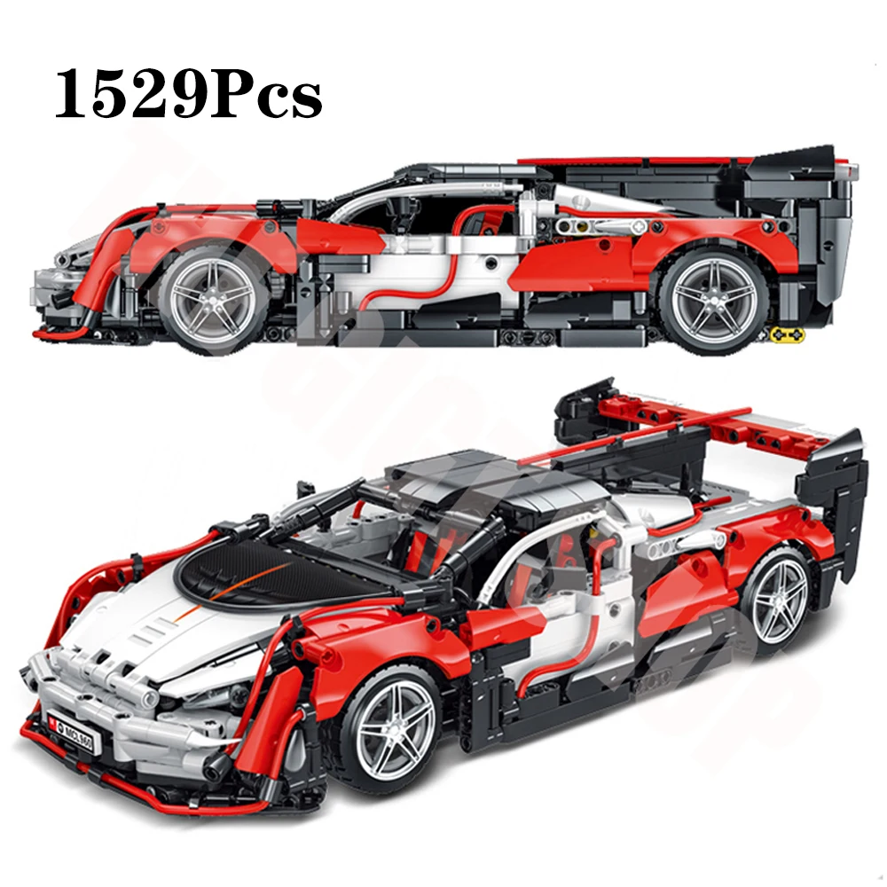 

Креативный эксперт высокотехнологичный модный Супер Скоростной спортивный гоночный автомобиль RSR 1529 шт. кубики Moc техническая модель строи...