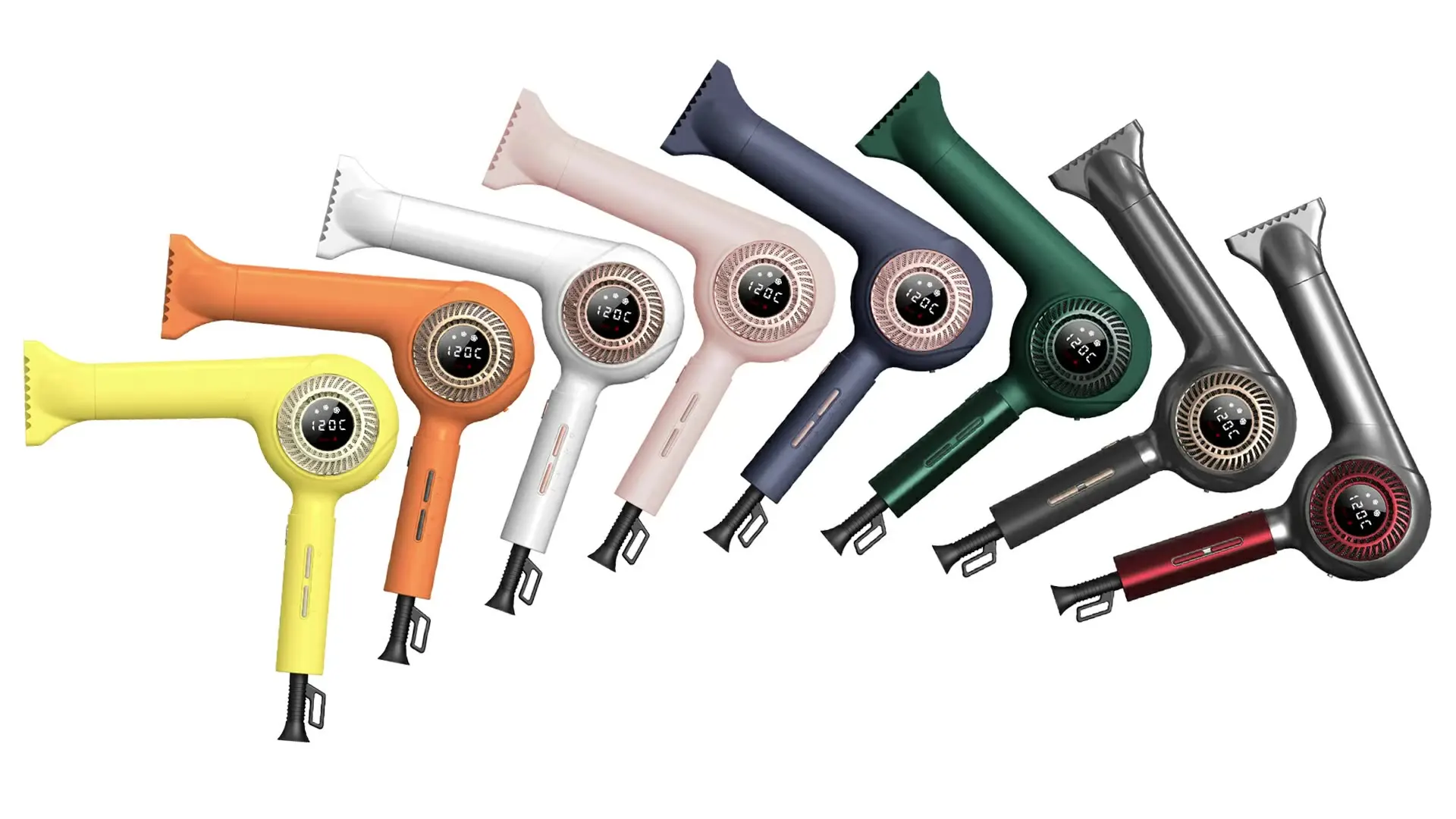 

Professional Hair Blow Dryer 2000w Portable Negative Ion Hair Dryers with Smart LCD Display Hair Diffuser