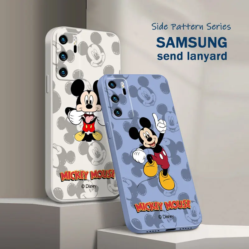 

NEW Mickey and Minnie Phone Case For OPPO A72 A57 A54S A53S A52 A31 A16S A9 A5 A1K A12 AX7 F21 F9 A5 Liquid Rope Soft Back Capa