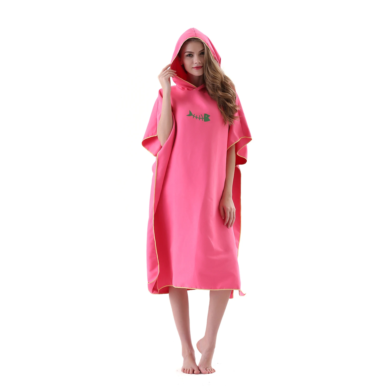Полотенце-пончо для серфинга Быстросохнущий Халат с капюшоном пляжное одеяло из