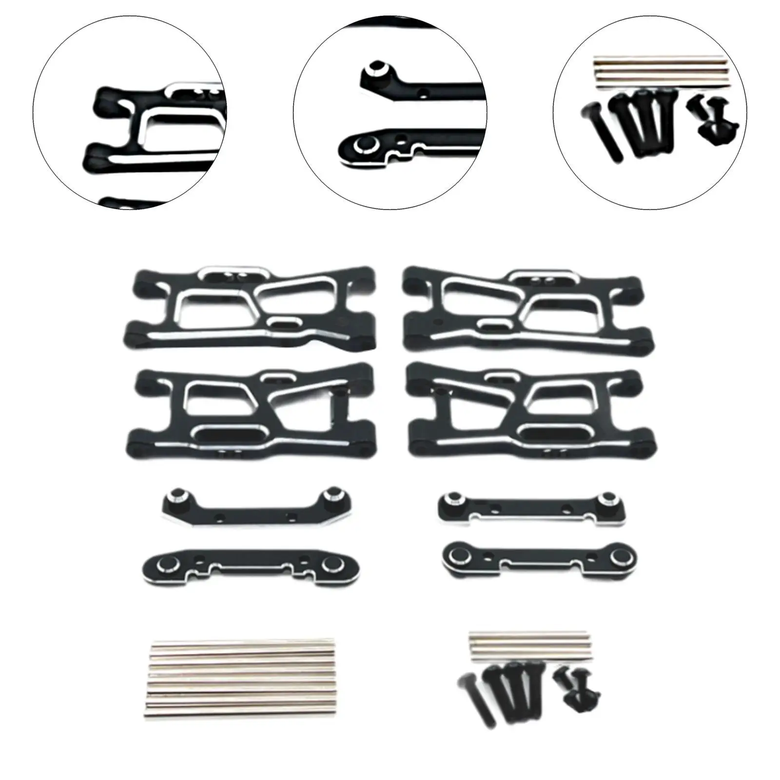 łącznik przedniego tylnego ramienia RC Akcesoria DIY Solidny zestaw części dla 124019 x12 124016 144002 Радиоуправляемый