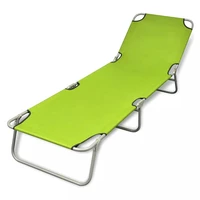 outdoor patio garden folding sun lounger lounge chairs for pool outside deck powder coated steel apple green
