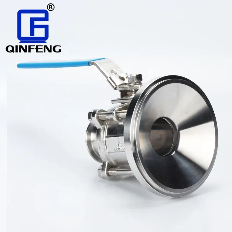 Гидравлический 3A Ce санитарный 316L DN32 ручной бак контроль потока шаровой клапан из