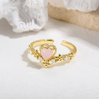 romantic love rings for women original crown heart wishbone engagement wedding crystal ring luxury jewelry free shipping