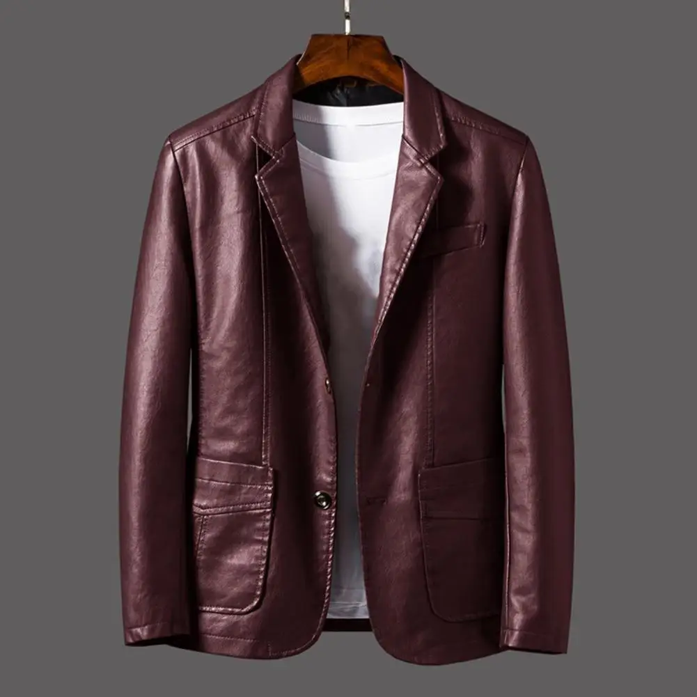 

Business Coat Anti-wrinkle Suit Coat All Match Turn-down Collar Fabulous Cardigan Men Jacket