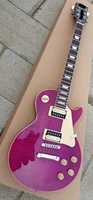 lp electric guitar purple tiger pattern mahogany body rosewood fingerboard in stock f