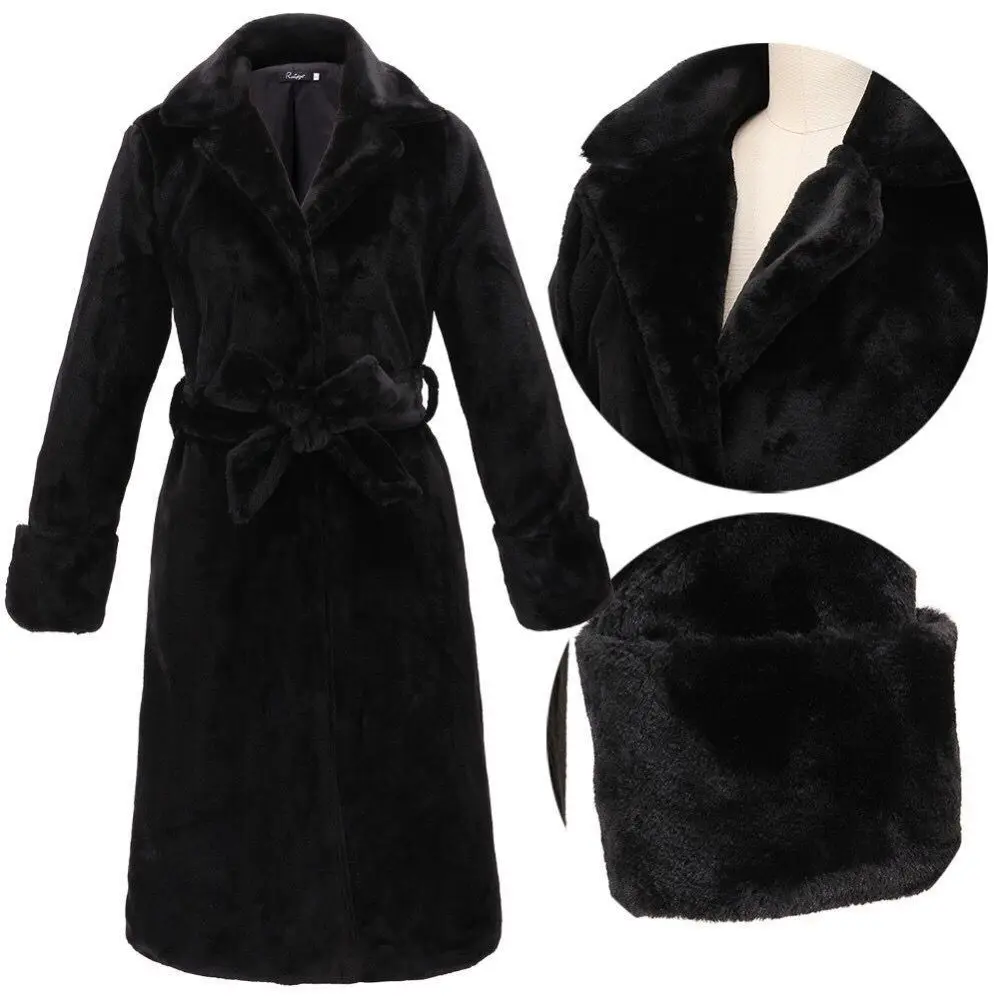 Autumn New Imitation Fur Long Cotton Suit Suit Collar Coat Long Plush Coat