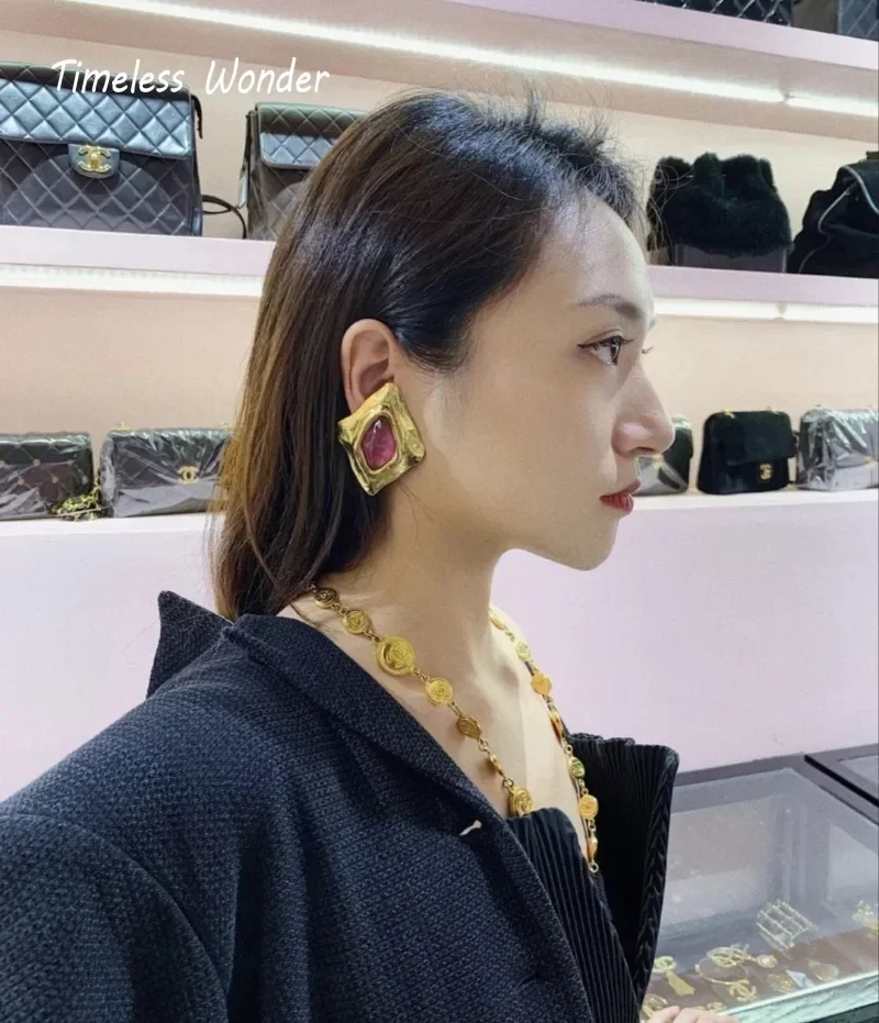 Вневременные серьги-клипсы Wonder Fancy Geo из смолы для женщин дизайнерские ювелирные