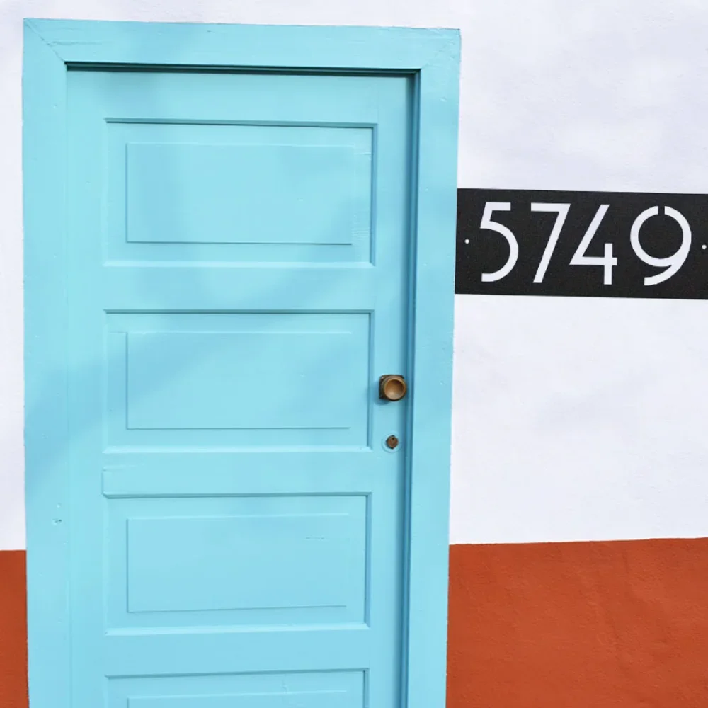 1 шт. великолепный современный прямоугольный знак середины века с номером дома