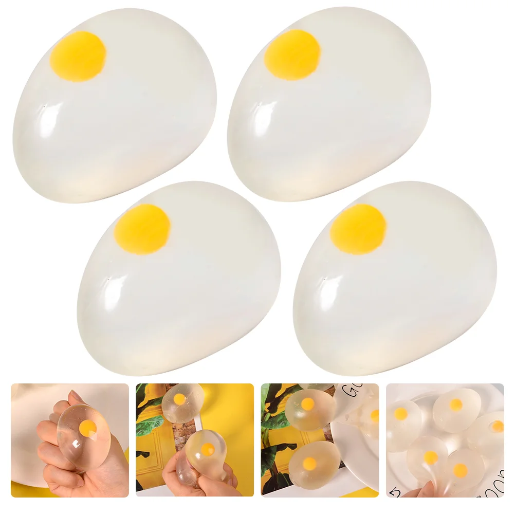 

Vent Toy Lifelike Egg Kids Stress Balls Miniature Food Toys Simulation Plaything