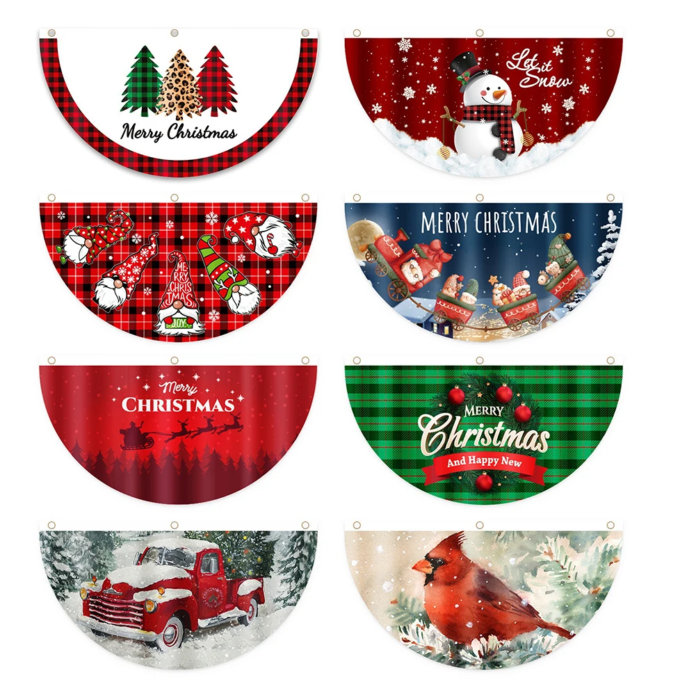 

Рождественский открытый Веерообразный флаг, баннер, Рождественский Декор для дома 2022, Рождественское украшение, рождественский подарок, новый год 2023