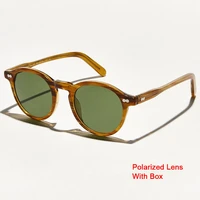 round johnny depp sunglasses man lemtosh sun glasses polarized lens woman luxury brand vintage acetate glasses frame top quality