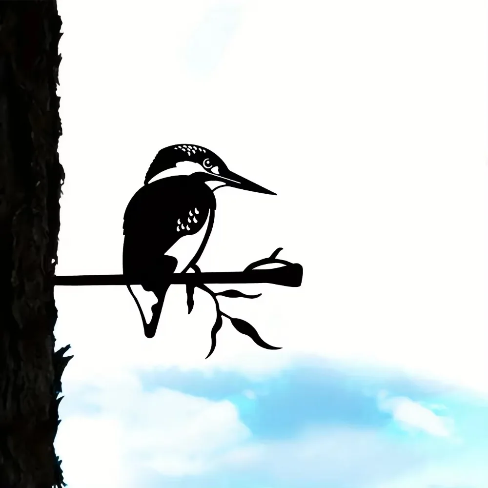 1 Шт. Декоративный Садовый Кол С Силуэтом Железной Птицы Художественный Дизайн