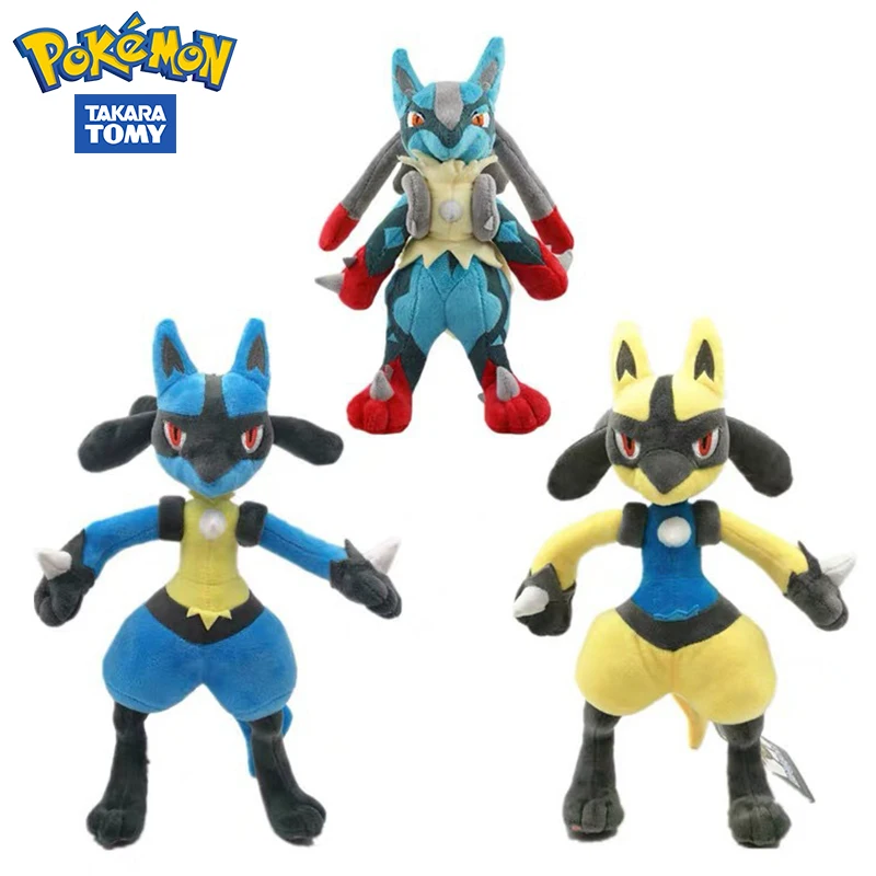 

Новинка, плюшевая кукла в виде Аниме Покемон, Лукарио, Мега люкарио, мягкая Коллекционная модель, плюшевая игрушка, декоративный подарок для...