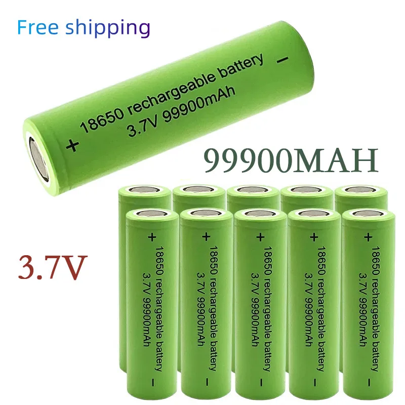 

Free Shipping Rechargeable Battery Original 2023NEW Hot Selling 18650Battery Lithium-ion 3.7V 99900MAH for Microphone Computers