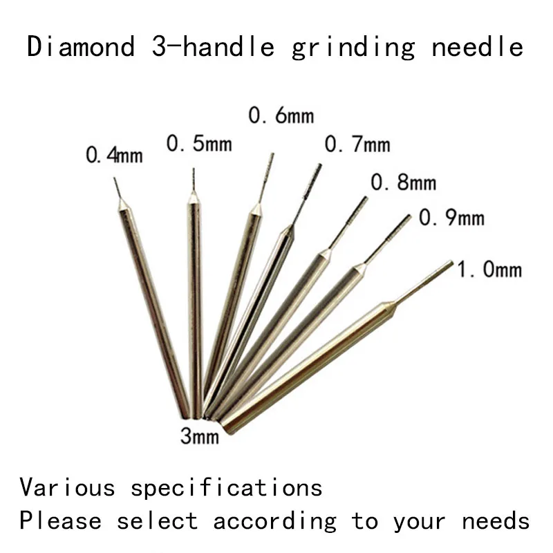 

Нестандартное гальваническое покрытие CBN маленькое отверстие Шлифовальная головка D0.5-D0.9 Boron нитрид шлифовальный стержень внутреннее отверстие шлифование