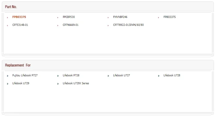 FPB0337S PPCBP530 FMVNBP246 Аккумулятор для ноутбука Fujitsu Lifebook P727 P728 U727 U728 U729 U729X Series 10 8 В 45 Втч