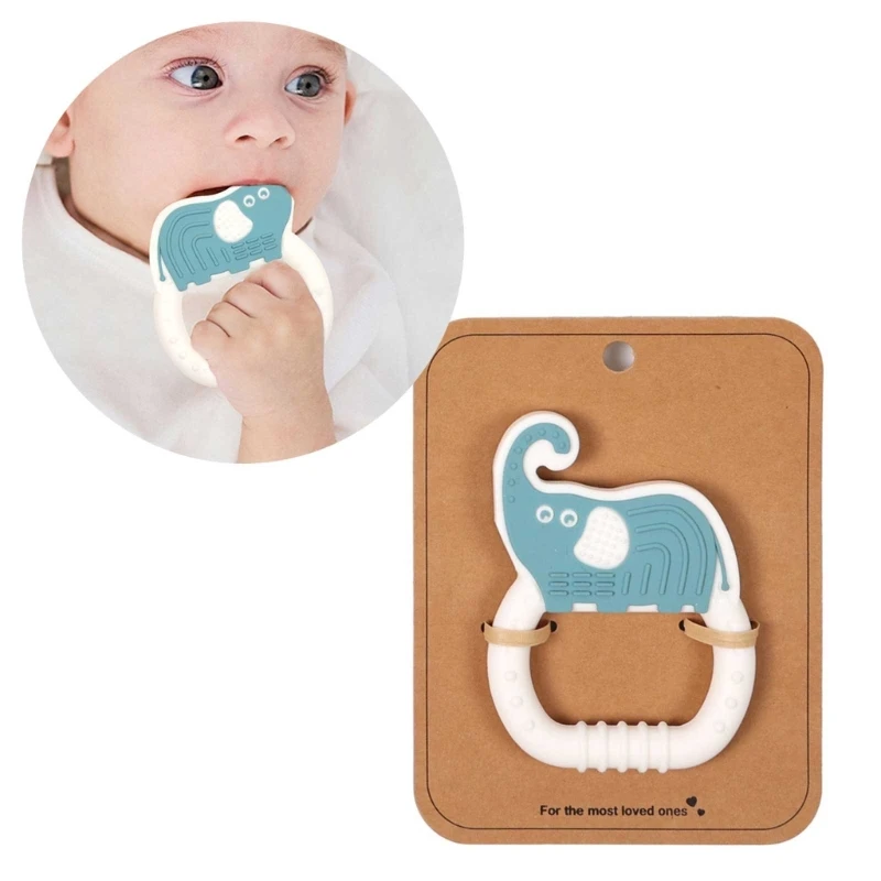 

Newborn Health- Molar Chewing Ring Toy Textured Baby Soothing Teether Pacifier