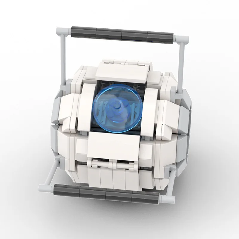Фото Классическая художественная игра Future Science Apertured Portal 2, белый телепортный робот, строительные блоки, модель «сделай сам», детские игрушки-головоломки, подарок №1
