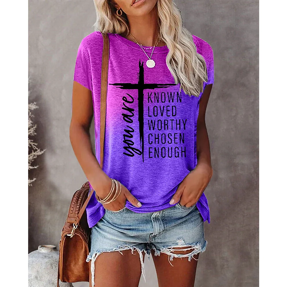 

New Women's T-shirt Fashion Shirt Summer Casual O Neck Short Sleeve 3d Printing Graphic Tee Street Hot Sale Female Wear Shirt
