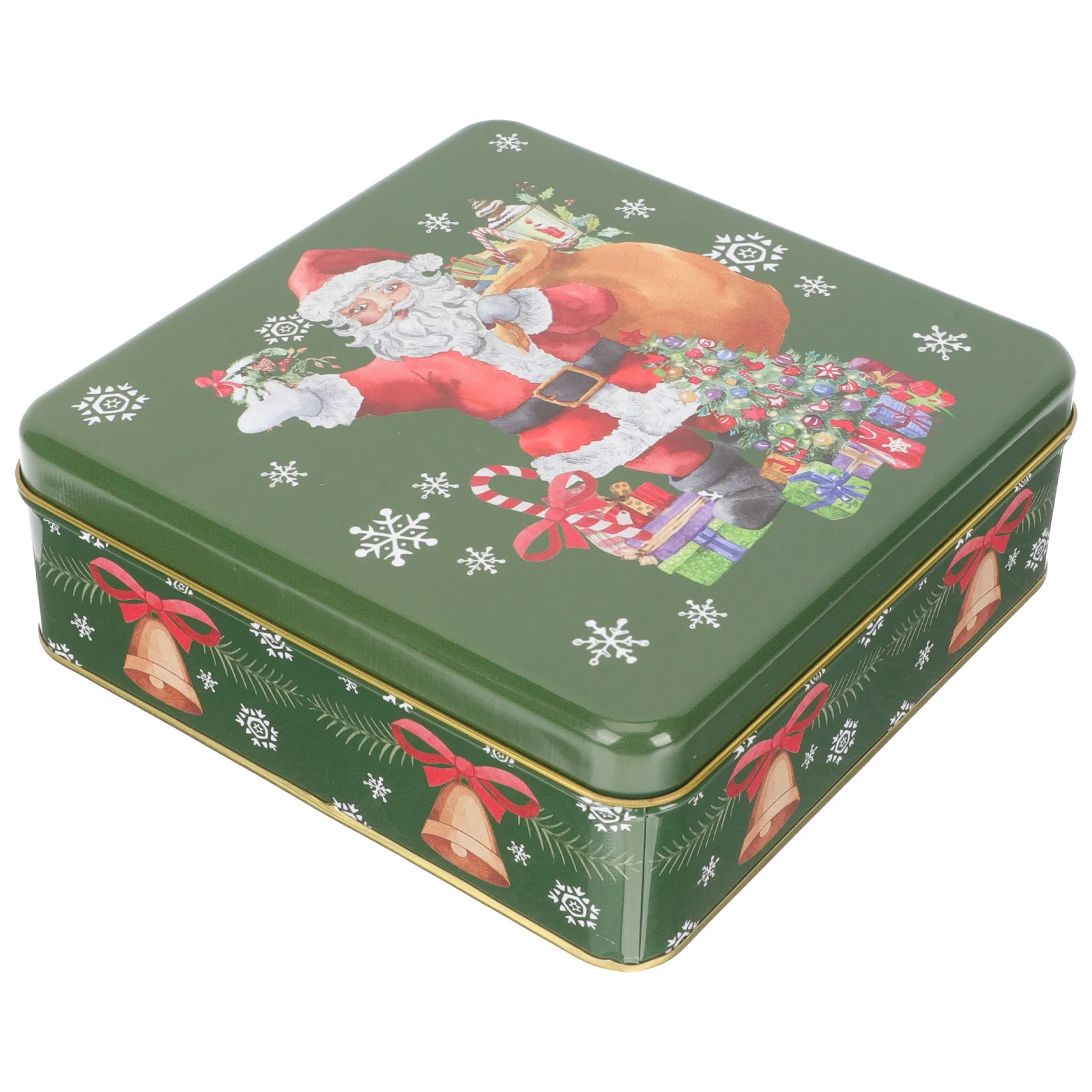 

Christmas Box Tin Cookie Candy Tinplate Gift Tins Boxes Containerscontainer Metal Lidssanta Favor Storage Treat Giving Jar